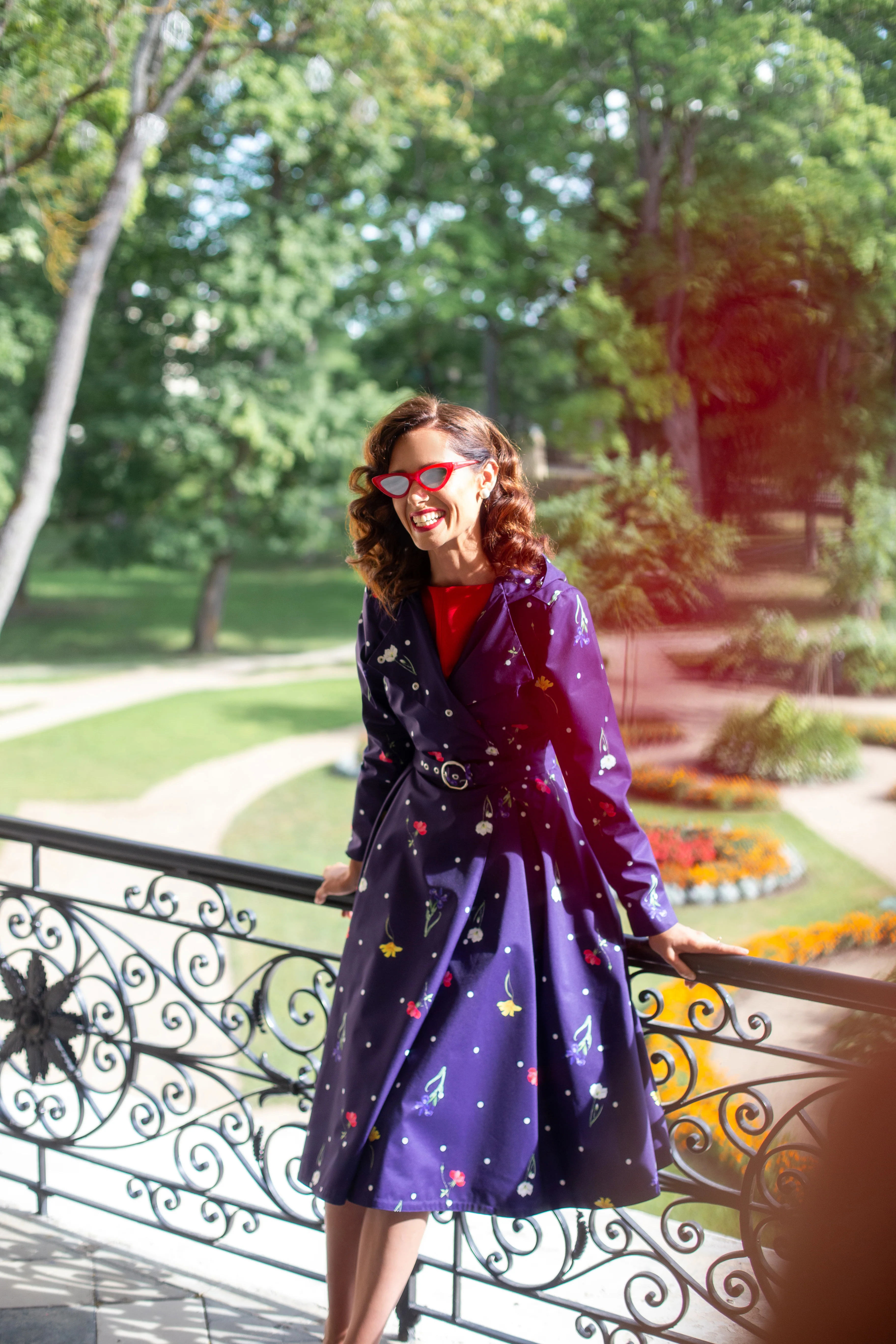 Double Breasted Trench Coat for Spring in Violet | Violet Bloom - Image 6