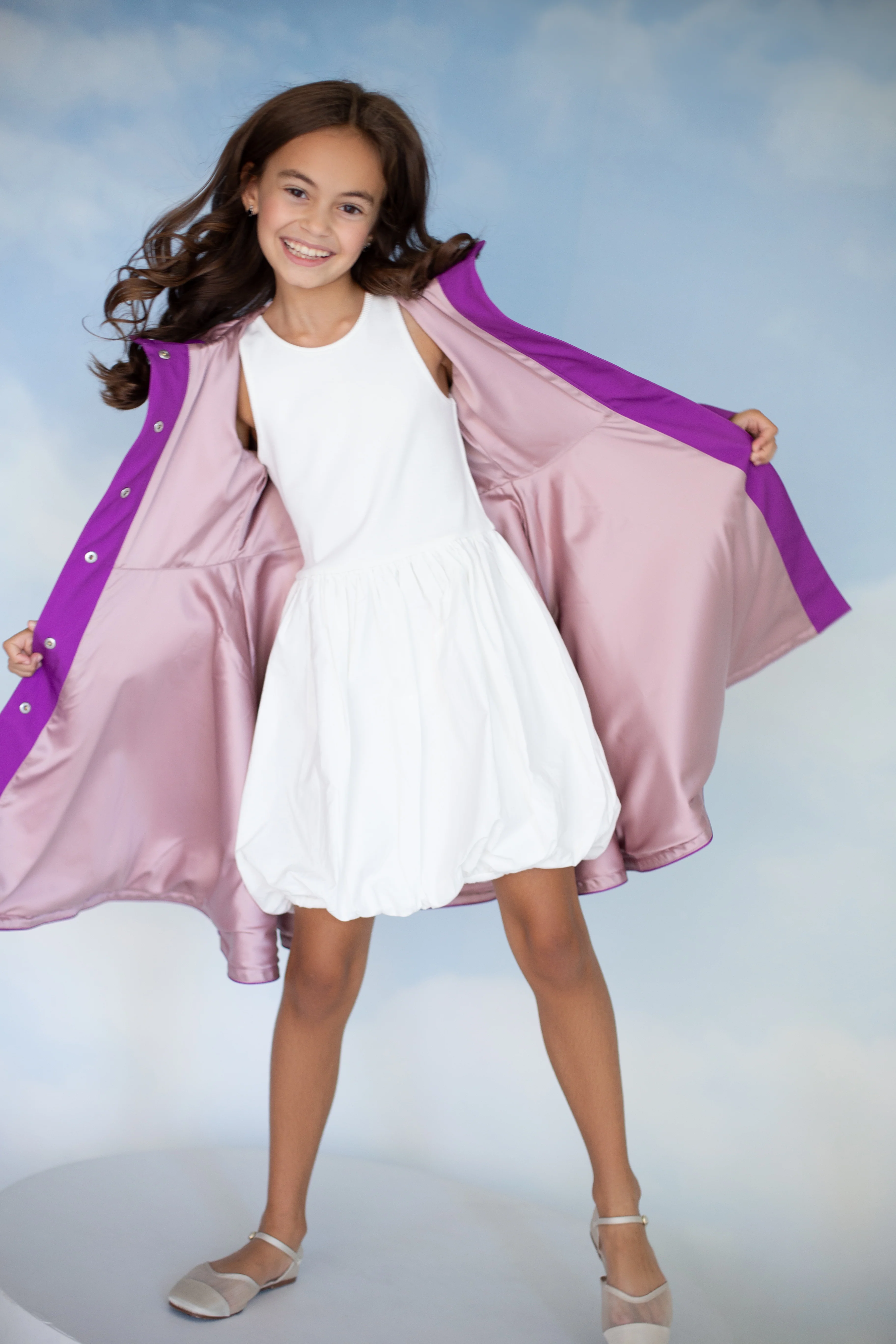 Fuchsia Coat for Girls | Daring Fuchsia - Image 5