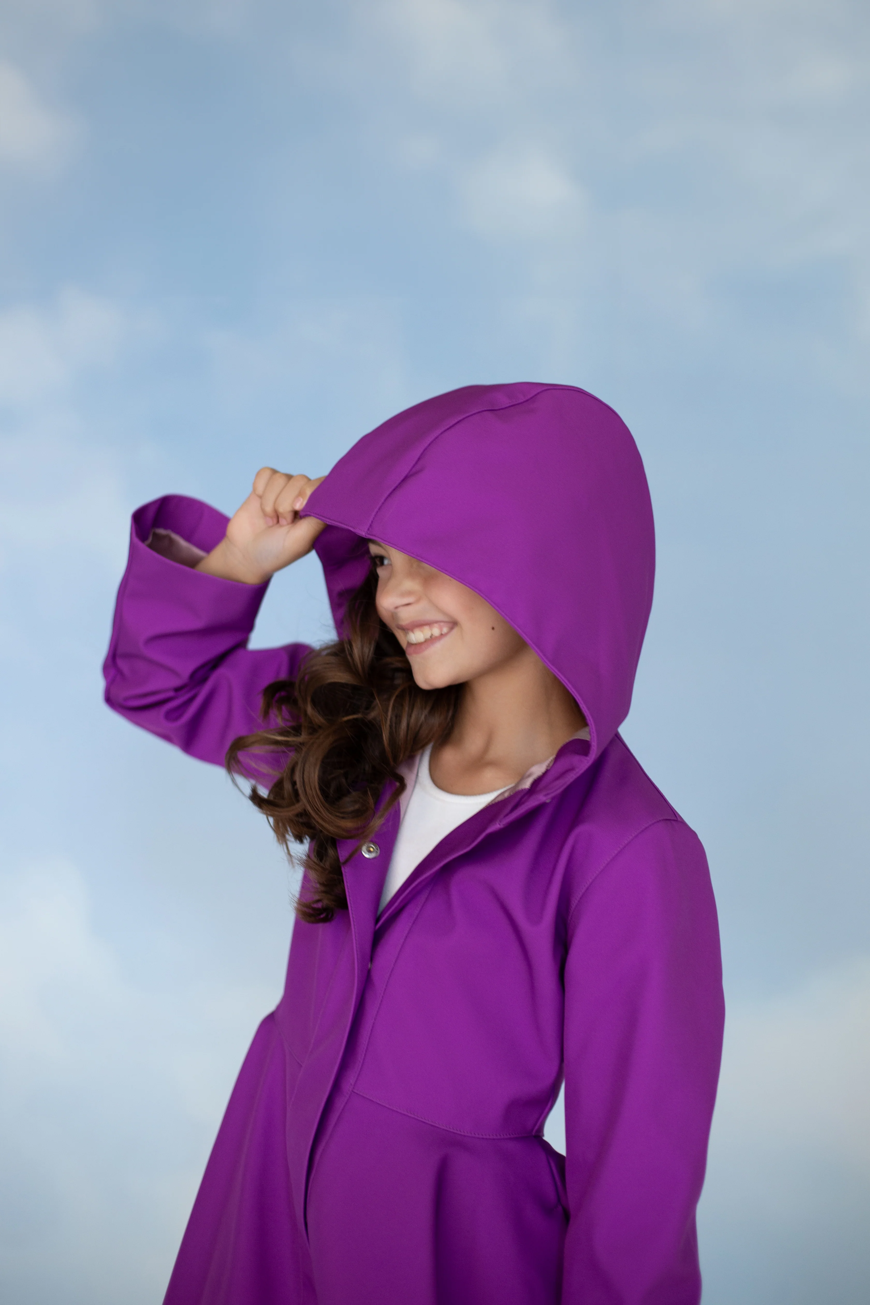 Fuchsia Coat for Girls | Daring Fuchsia - Image 6