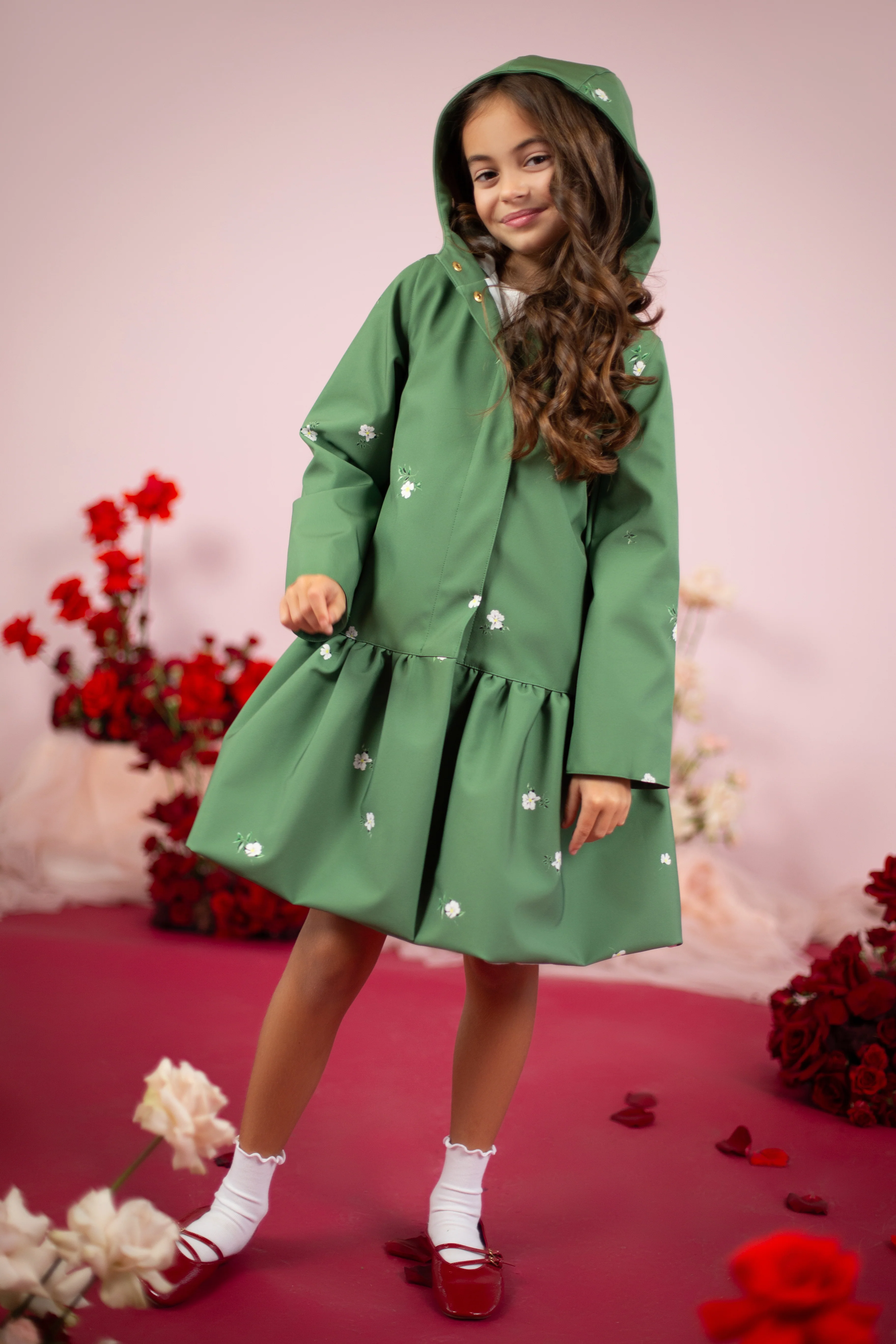 Girls' Green Trapeze Coat | Primrose Green