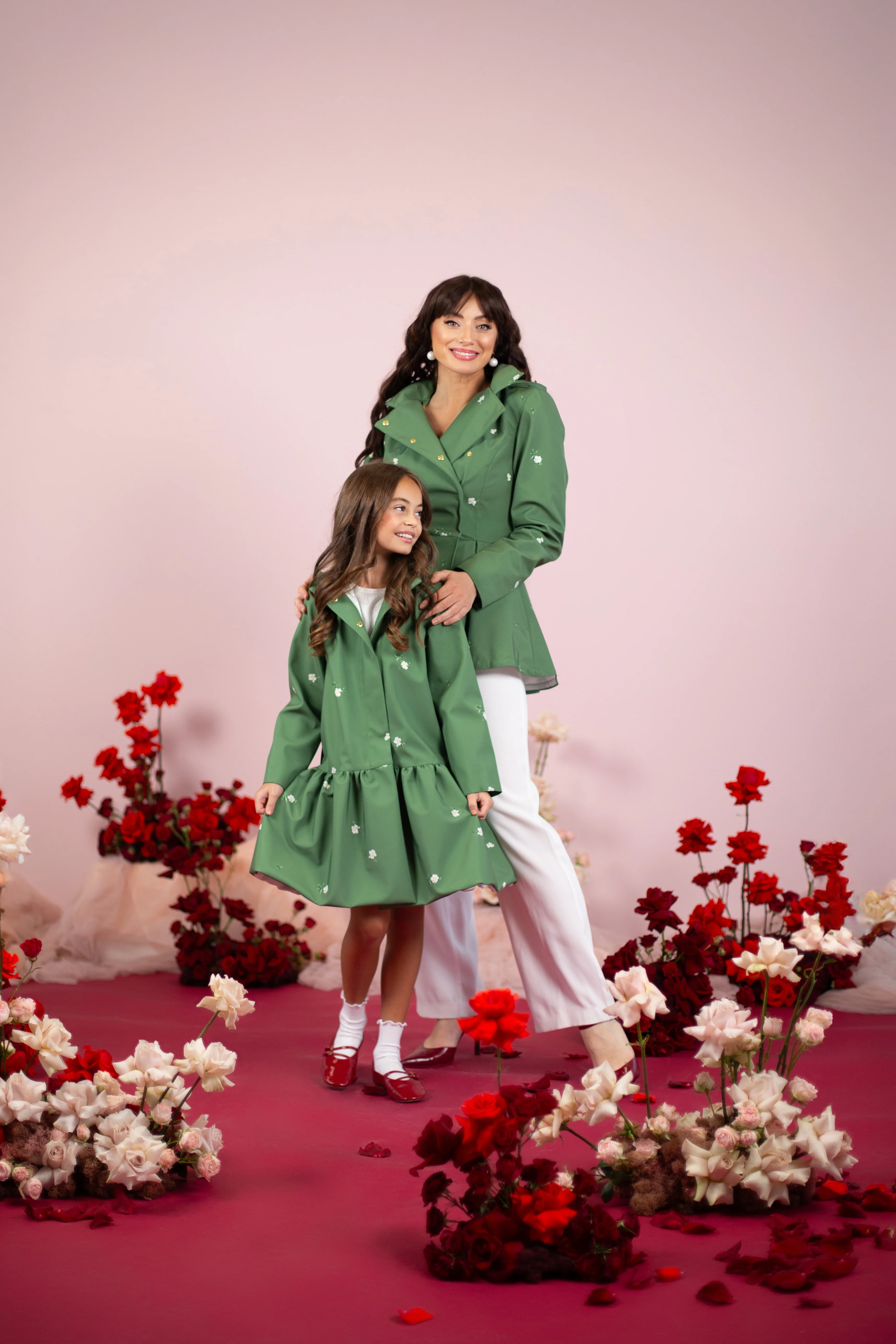 Girls' Green Trapeze Coat | Primrose Green - Image 6