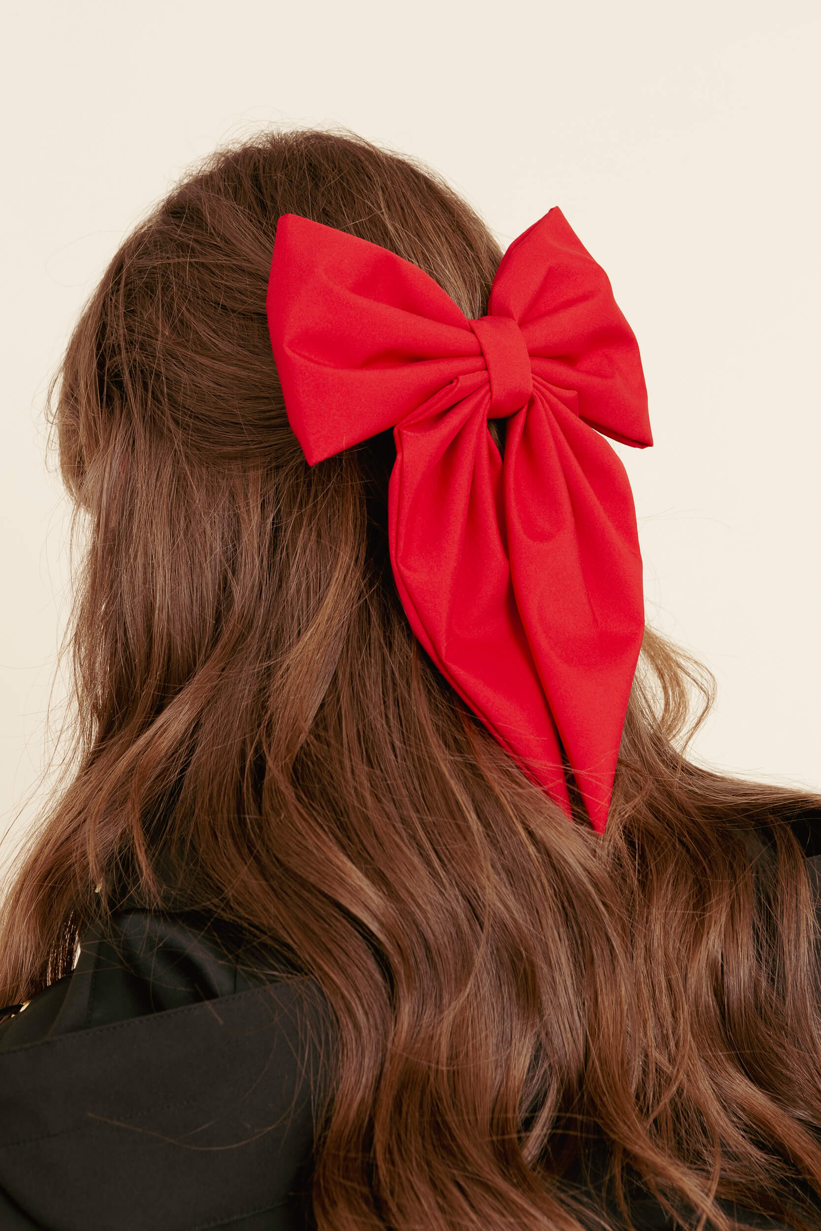 Hair Bow Clip | Poppy Red - Image 2