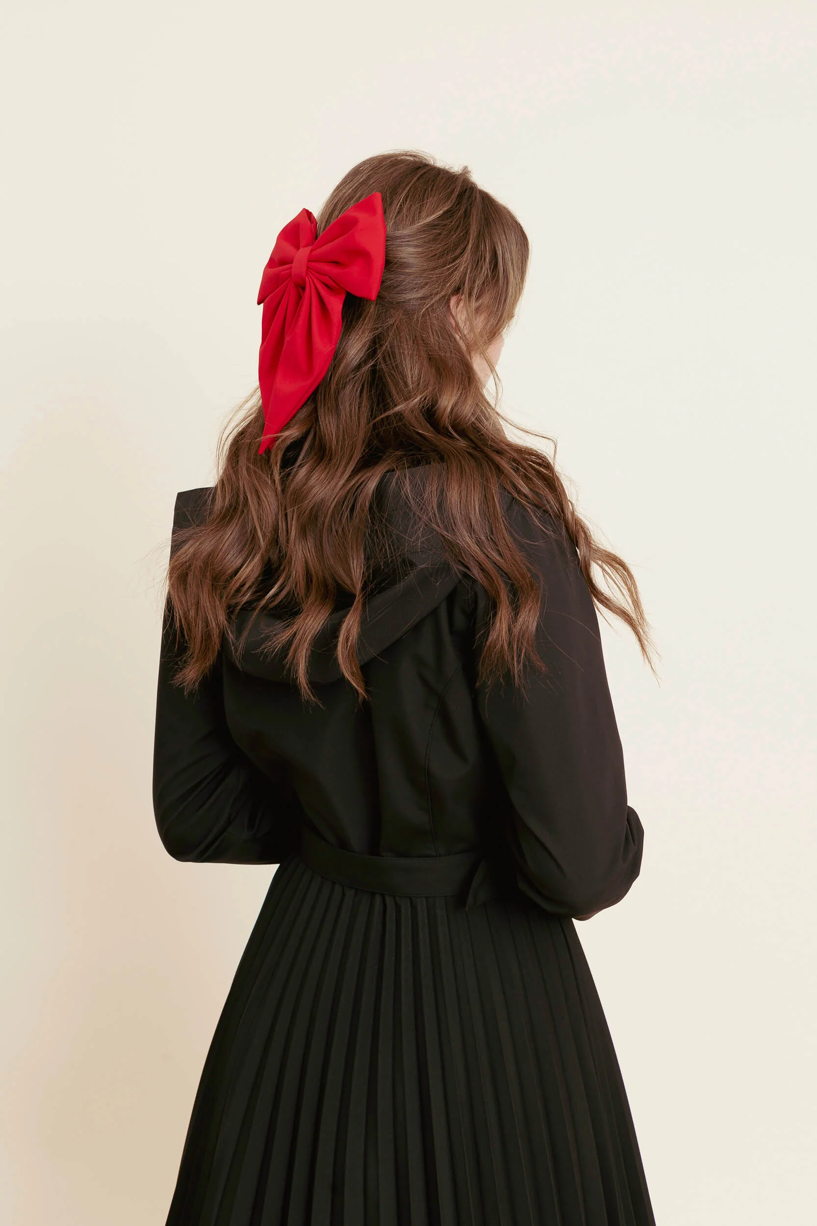 Hair Bow Clip | Poppy Red - Image 3