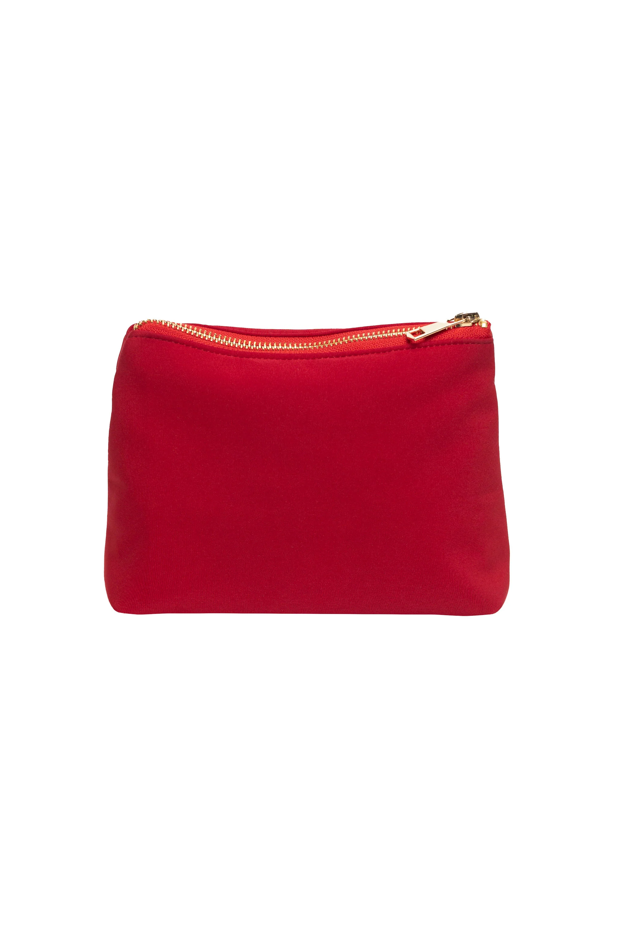Deep Red Makeup Bag | Scarlet Red