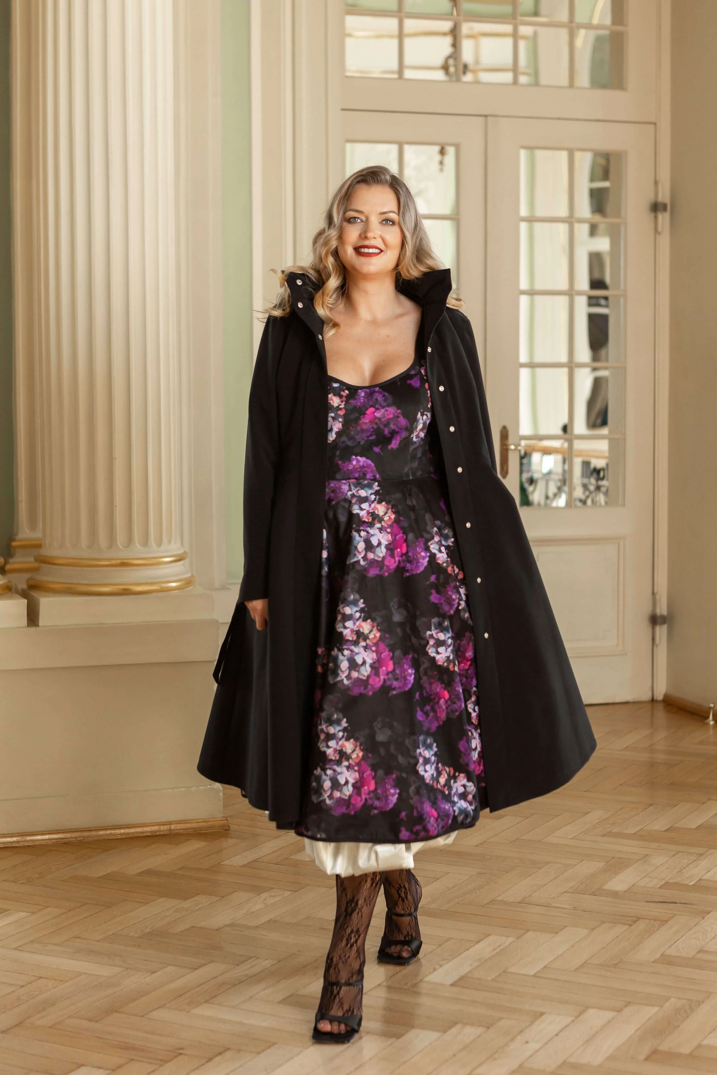 Velvet A-Line Dress with Tie Straps | Hortense in Love - Image 9