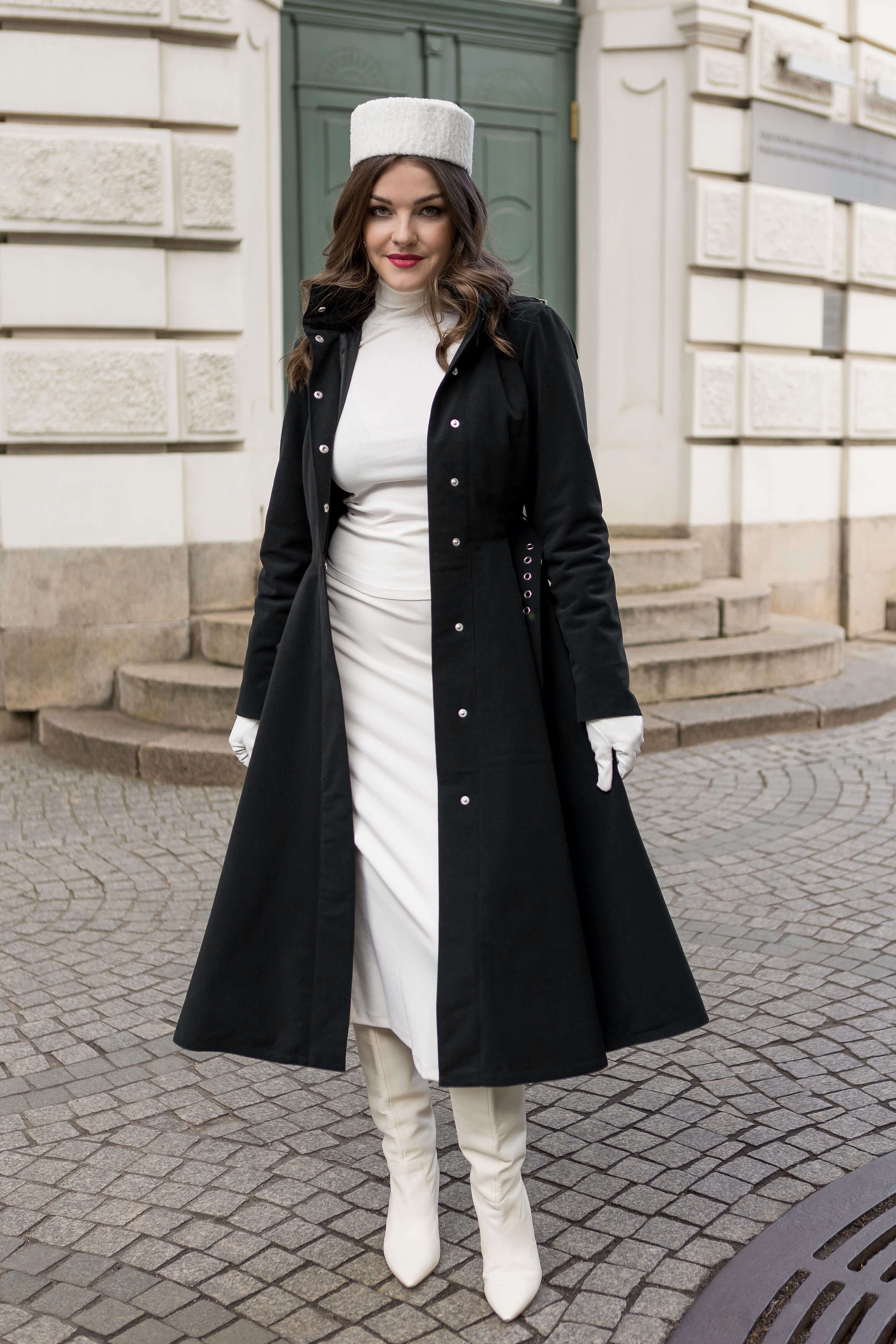 Warm Women’s Single Breasted Fit and Flare Coat | Obsidian Frost - Image 4