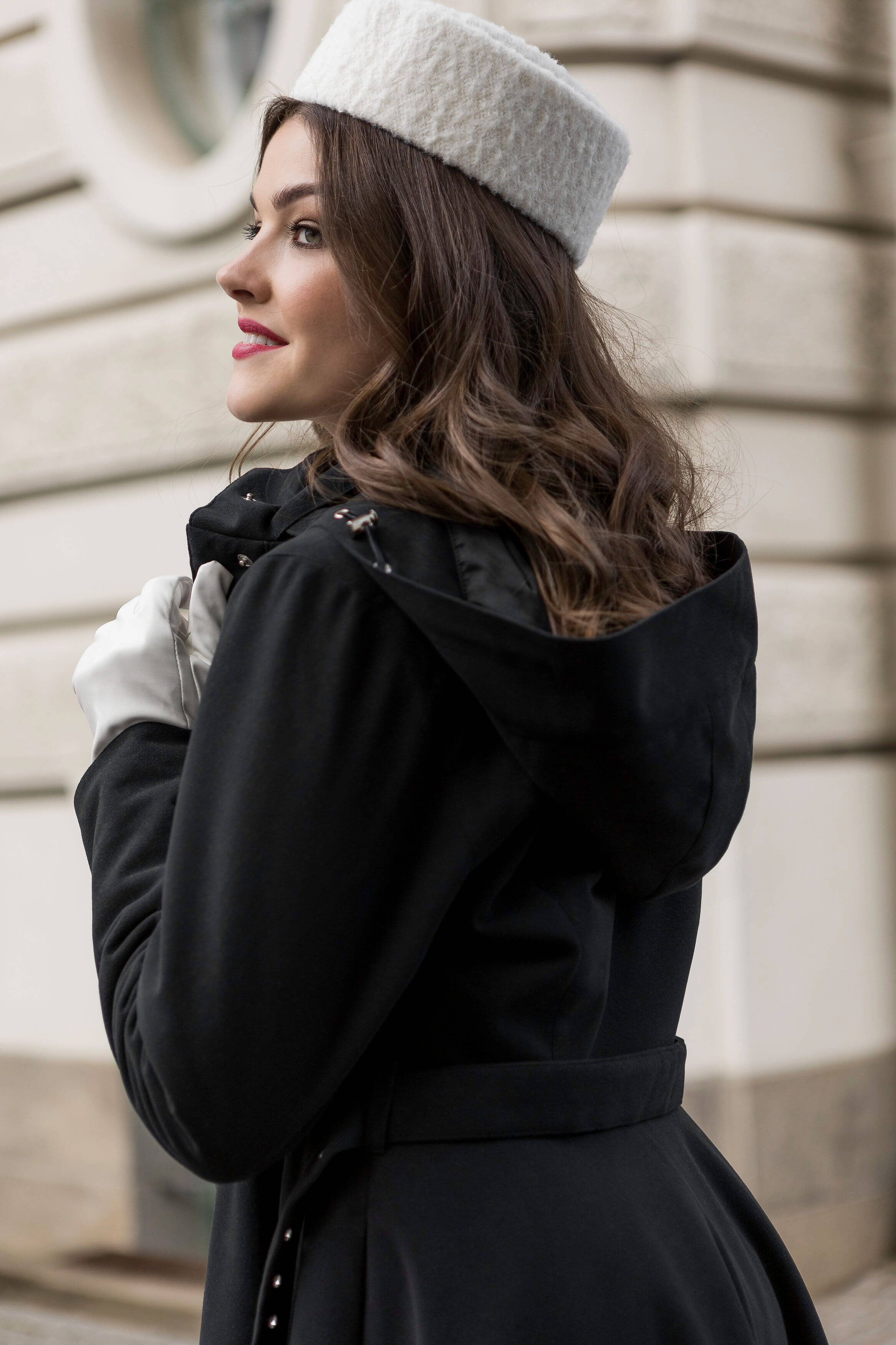 Warm Women’s Single Breasted Fit and Flare Coat | Obsidian Frost - Image 5