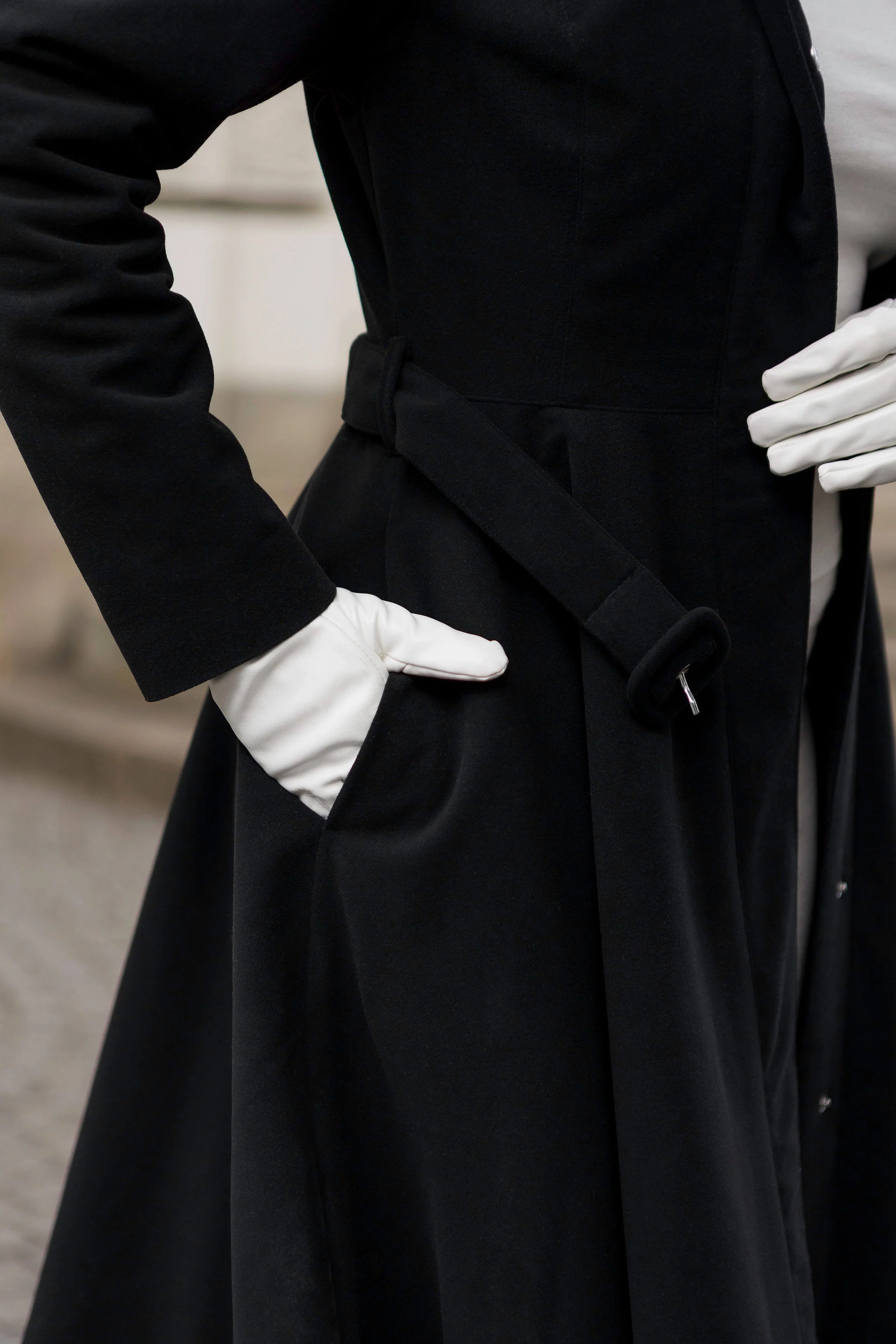 Warm Women’s Single Breasted Fit and Flare Coat | Obsidian Frost - Image 6
