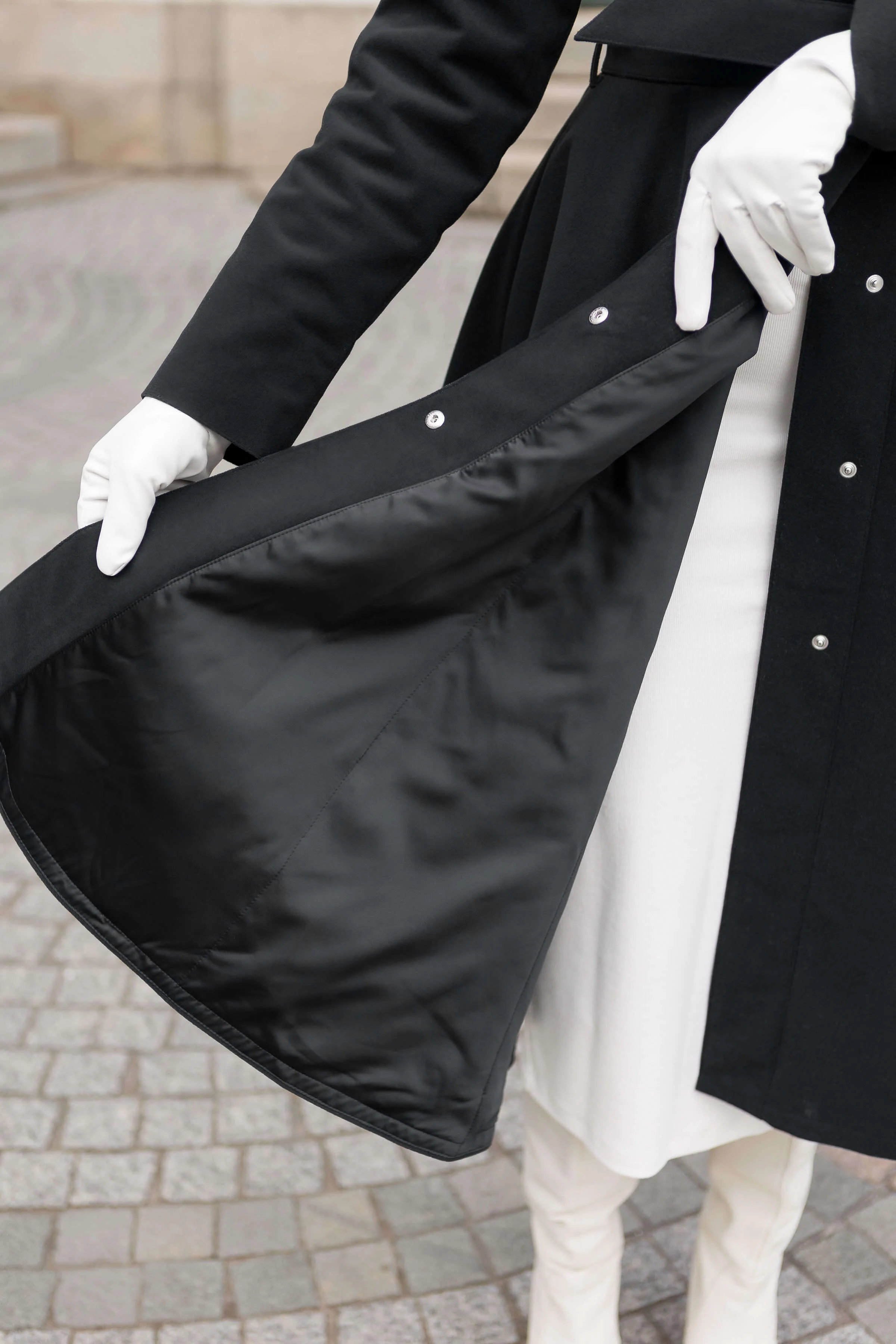 Warm Women’s Single Breasted Fit and Flare Coat | Obsidian Frost - Image 7