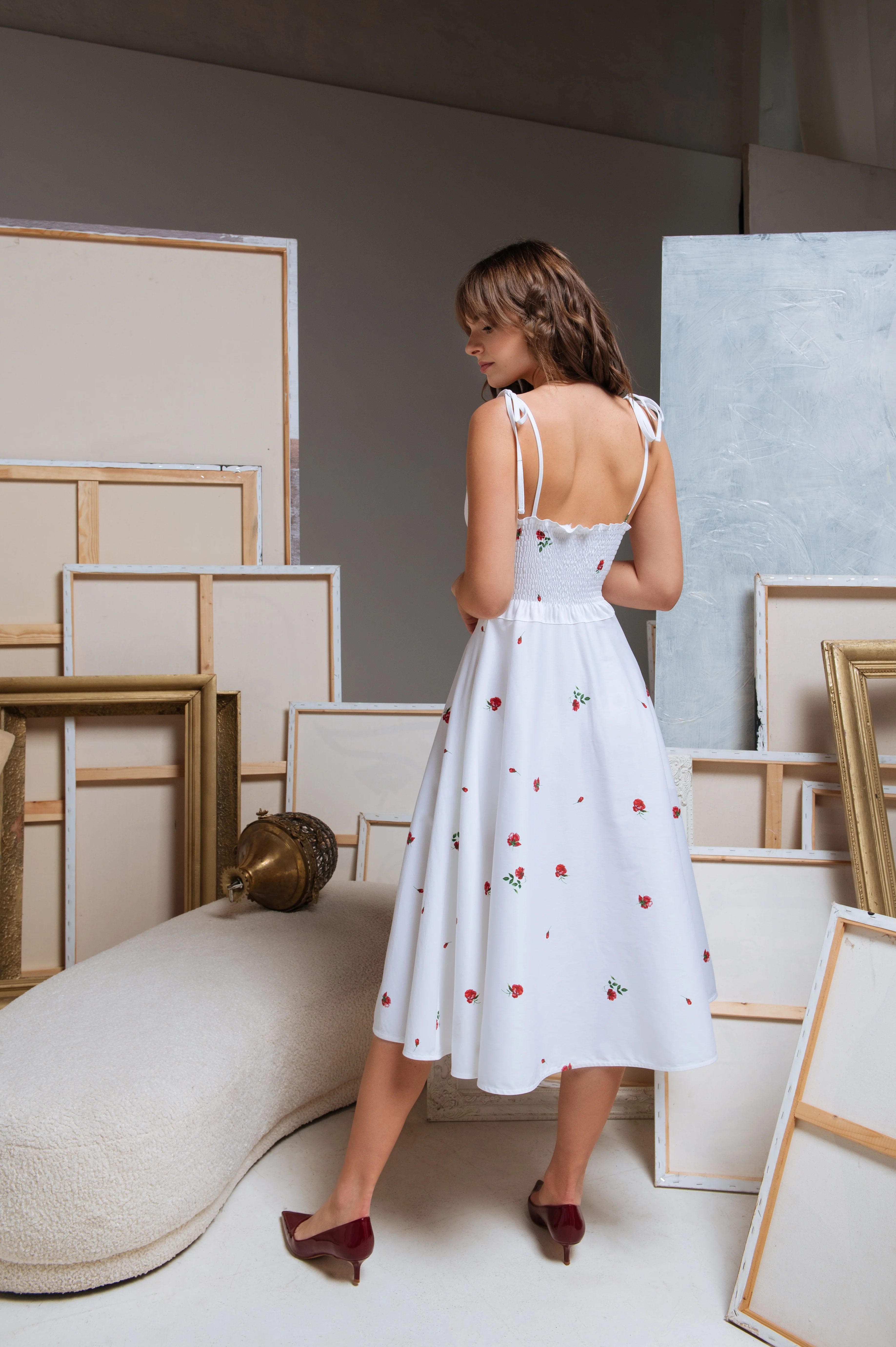 Fit and Flare Dress in White | Petite Fleur - Image 4